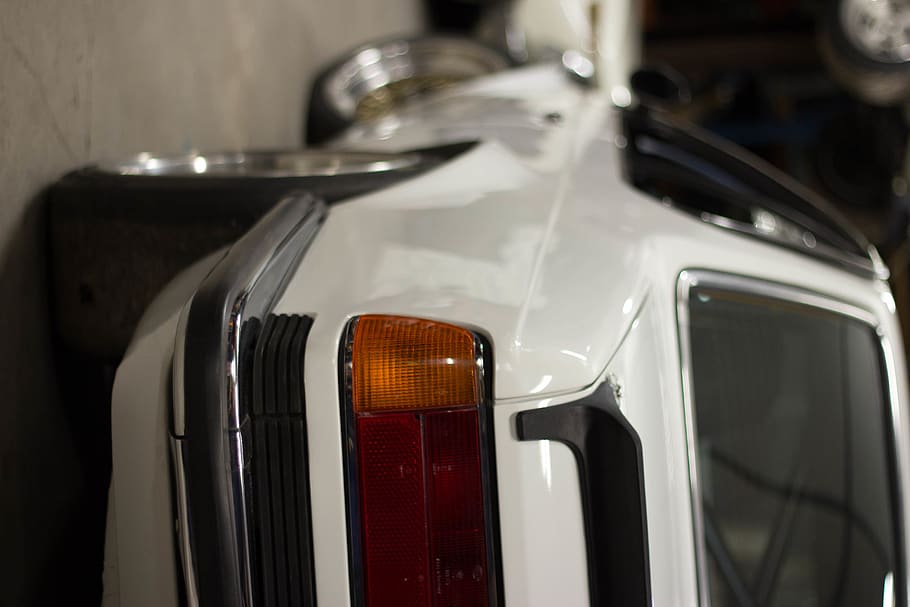 white vehicle, car, automobile, transportation, wheel, machine HD wallpaper