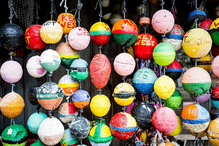 assorted hanging bath bombs, multi colored, large group of objects HD wallpaper