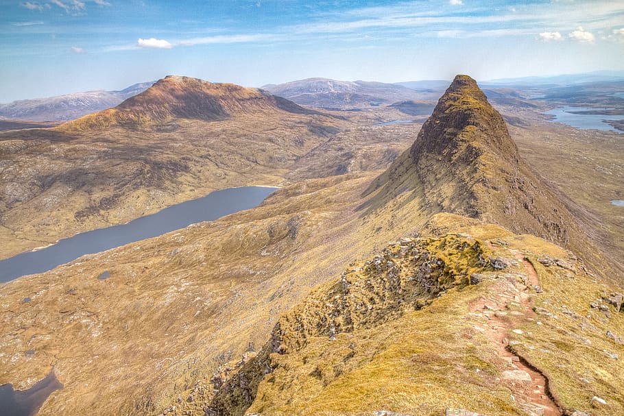 suilven, united kingdom, lairg, lochinver, scotland, mountain, HD wallpaper