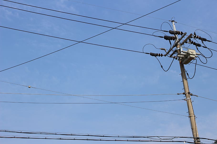 road, electricity, cable, low angle view, power line, power supply HD wallpaper