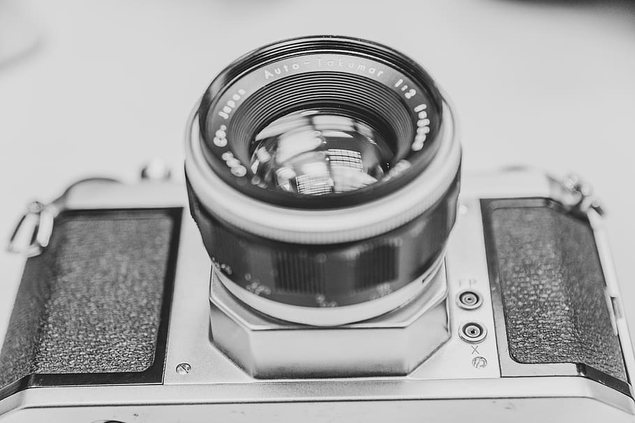 gray and black bridge camera, electronics, camera lens, keyboard HD wallpaper