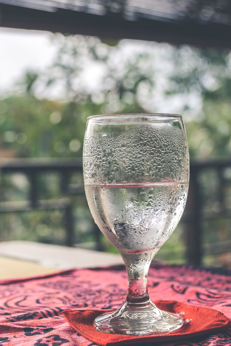 Wine Glass Filled With Water, alcohol, aqua, background, bar HD wallpaper