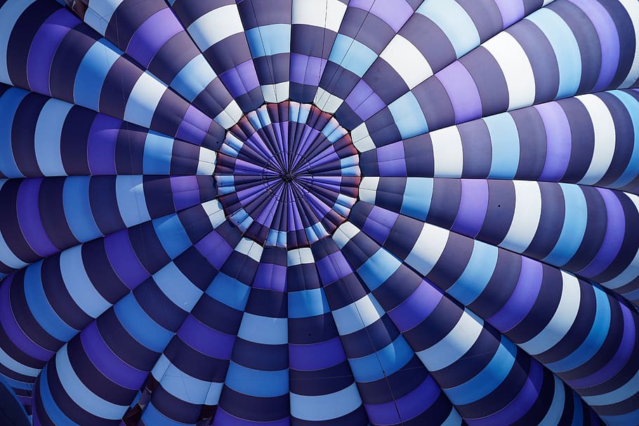 blue, umbrella, parachute,, multi colored, pattern, balloon HD wallpaper