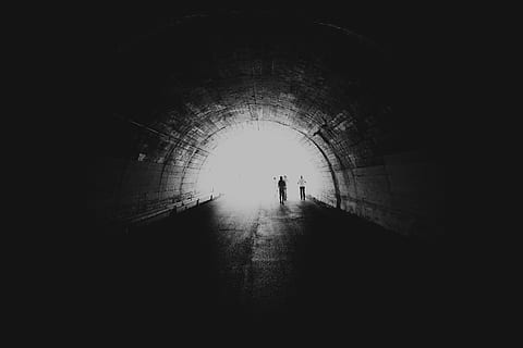 spain, altea, underpass, vignette, silhouette, adventure, friends HD wallpaper