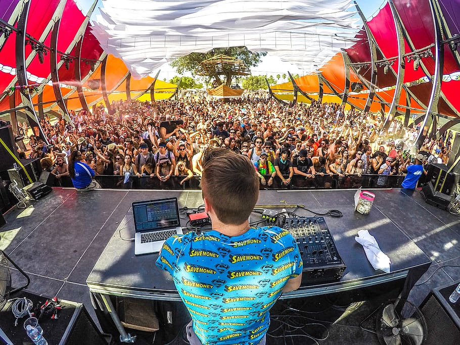 trap, music, people, audience, crowd, stage, concert, hall HD wallpaper