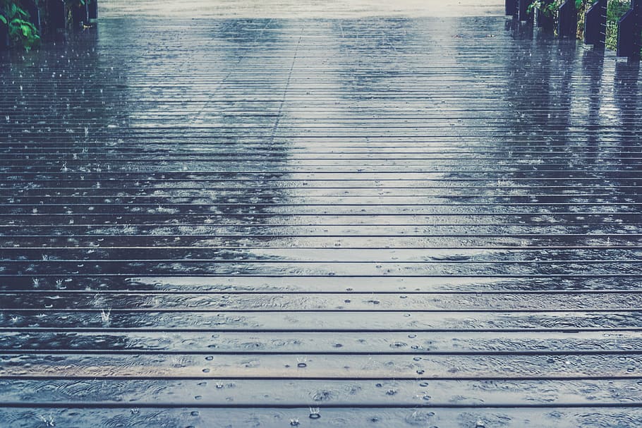 singapore, deck, rain, water, day, no people, wet, pattern HD wallpaper