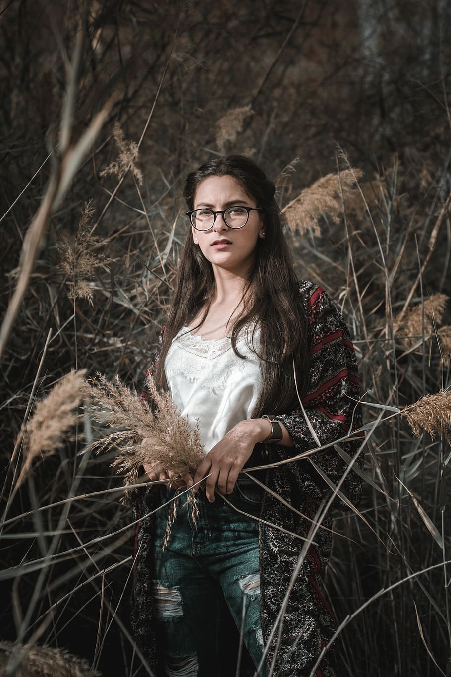 vintage, glass, nerd, model, fashion, one person, looking at camera HD wallpaper