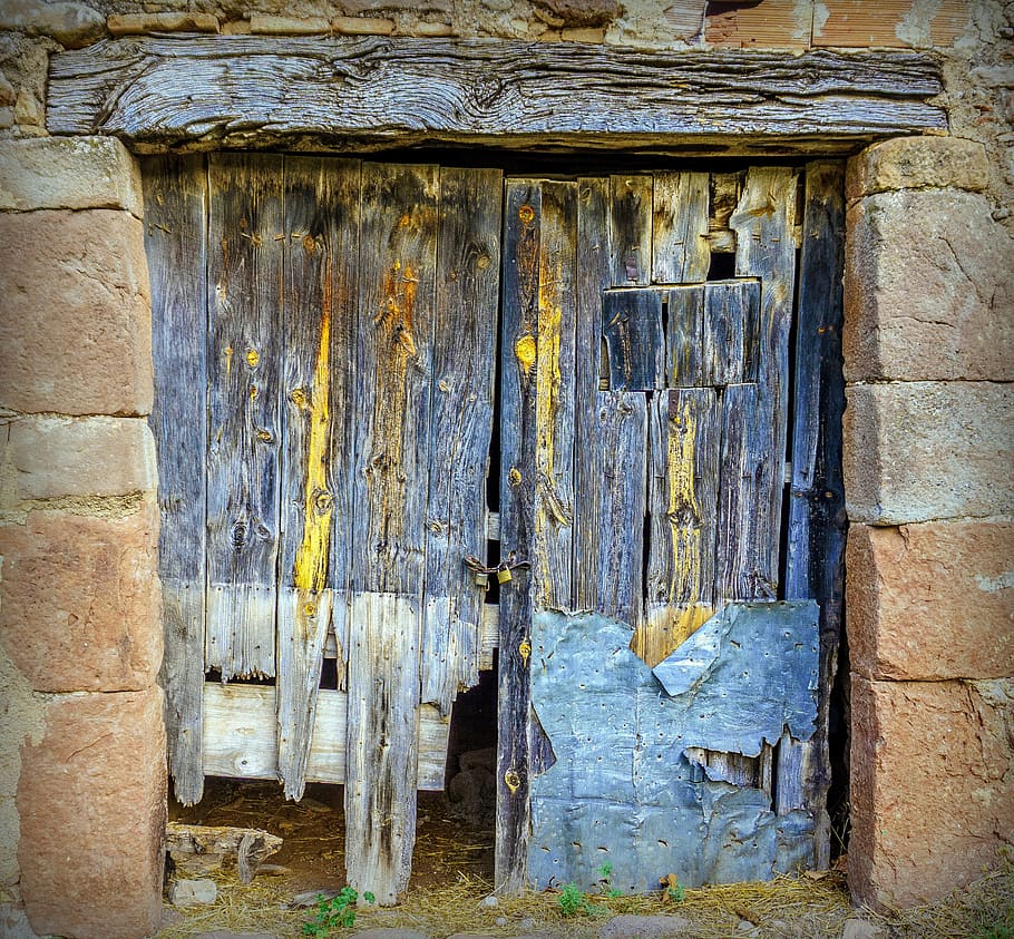 door, old, wood, input, texture, age, abandoned, rustic, decadence HD wallpaper