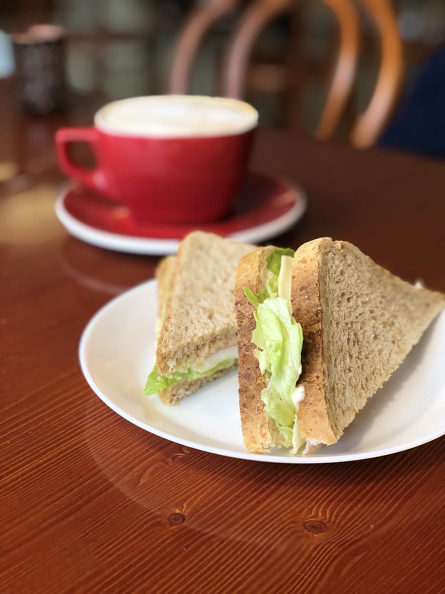 sandwich, coffee, breakfast, food and drink, bread, cup, mug HD wallpaper