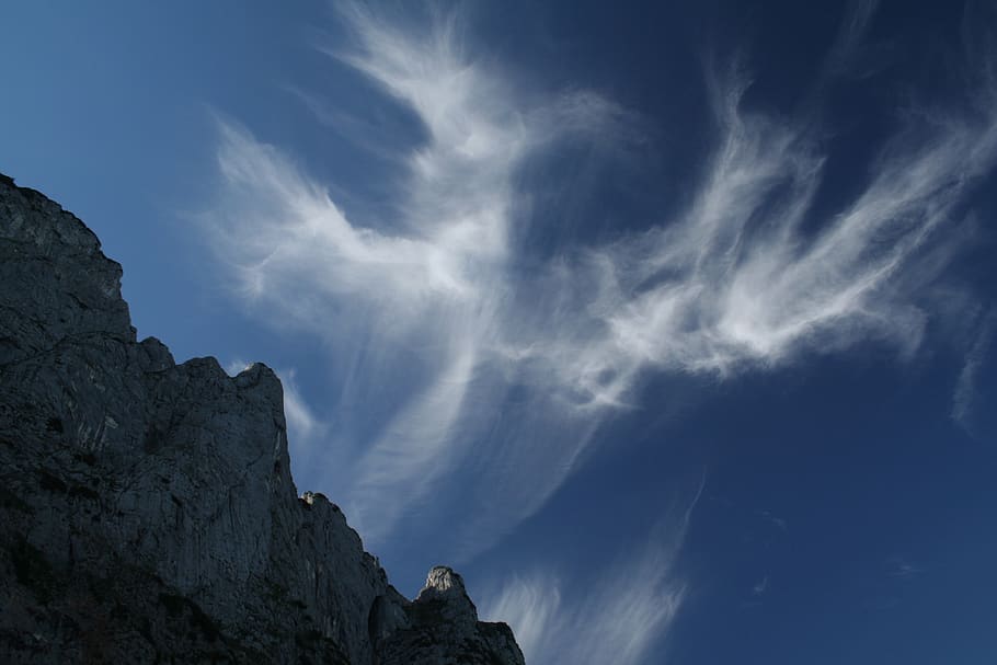 mountain, summit, sky, clouds, summer, cloud - sky, beauty in nature HD wallpaper