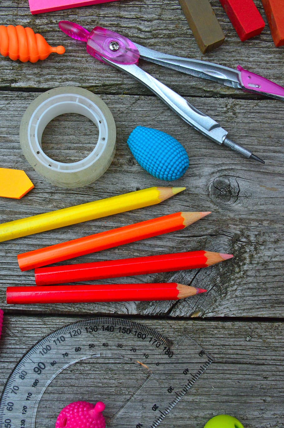 school times, school school supplies, brushes, crayon, education, HD wallpaper