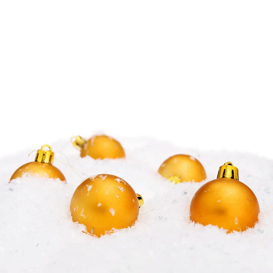 ball, snow, shine, isolated, wallpaper, decoration, fun, white HD wallpaper