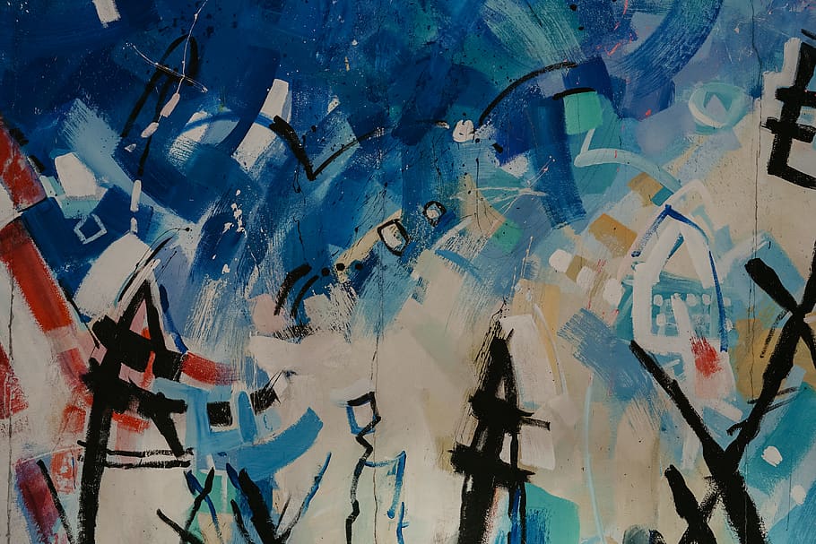 multicolored abstract wall, graffiti, backgrounds, creativity HD wallpaper