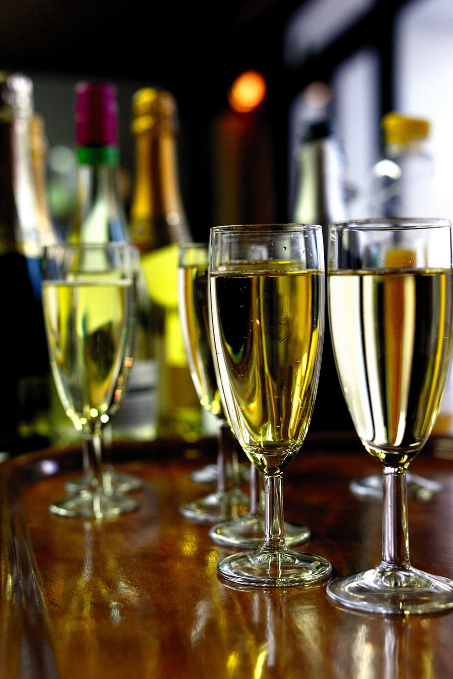 glasses, champagne glasses, celebration, drink, new year's eve, HD wallpaper