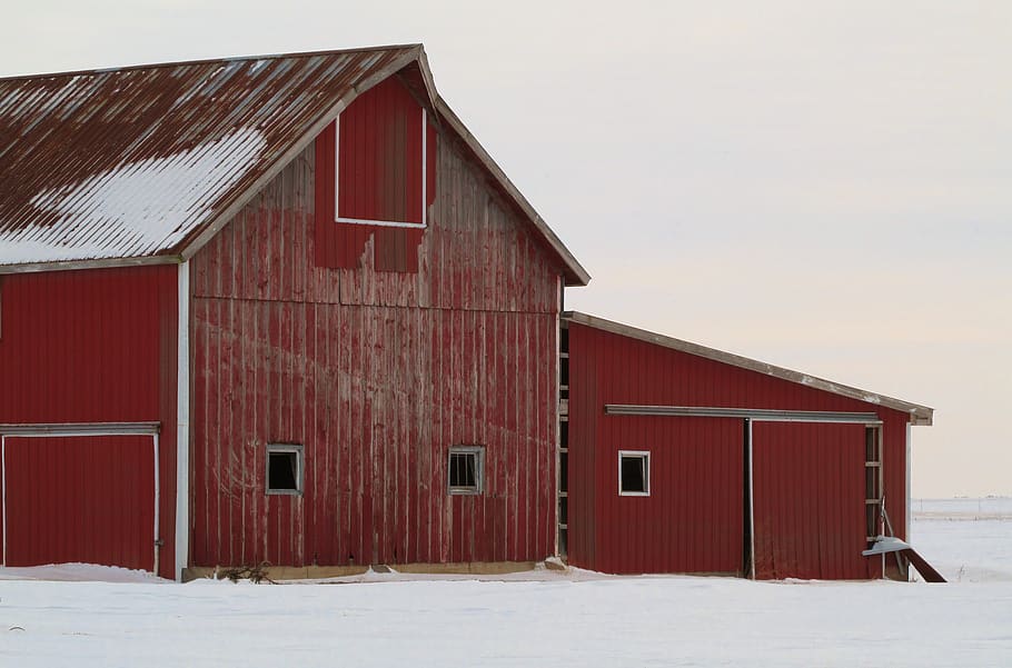 red barn, building, farm, countryside, nature, rural, outdoors