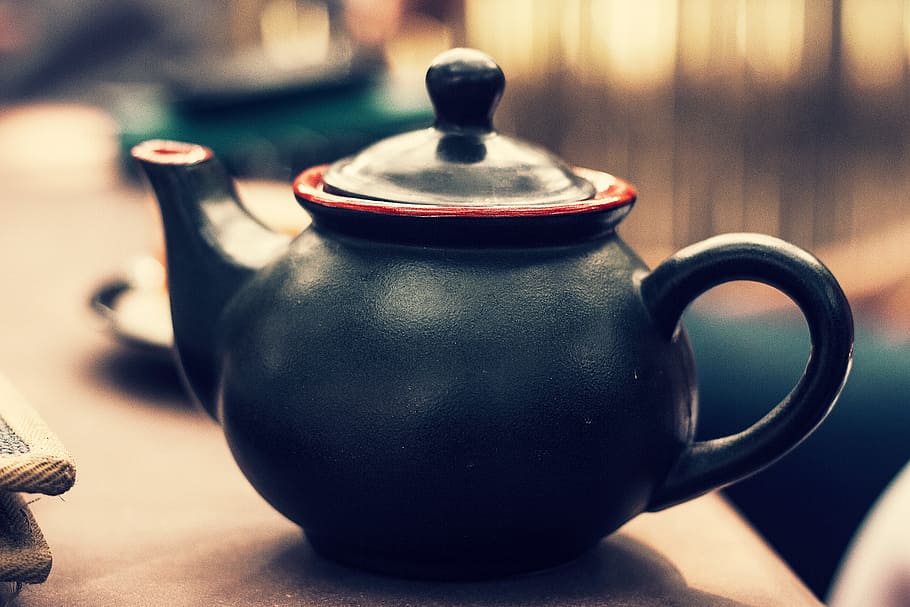 tea, teapot, ceramic, kettle, drink, blue, tableware, art, tea - hot drink HD wallpaper