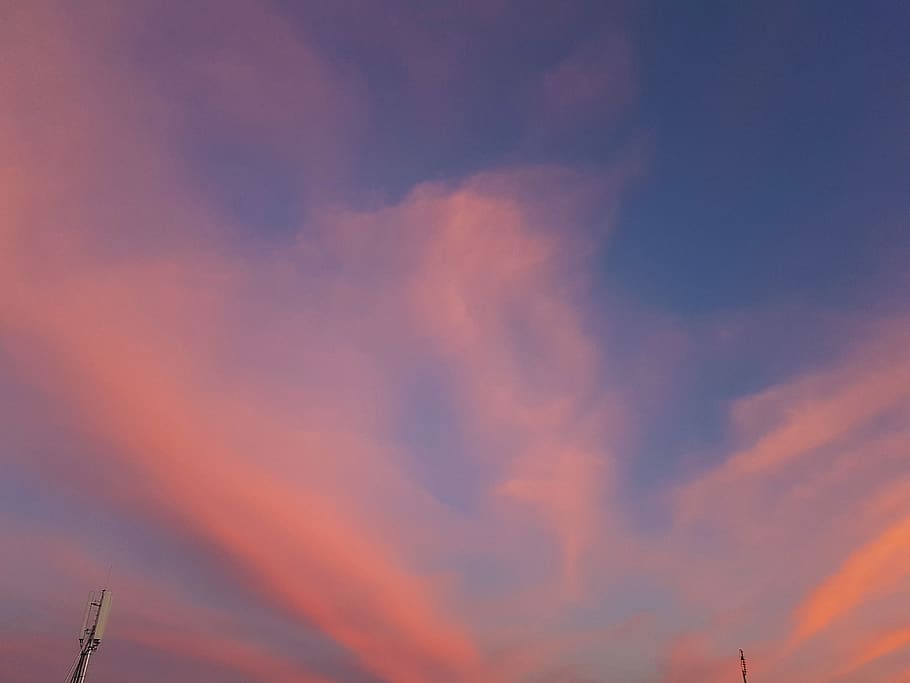 morocco, oujda, gradient, vivide, sky, blue, pure, colors, cloud - sky HD wallpaper