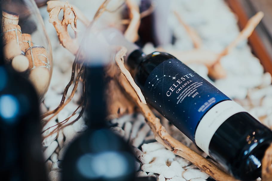 Celeste bottle, selective focus, day, close-up, no people, land HD wallpaper