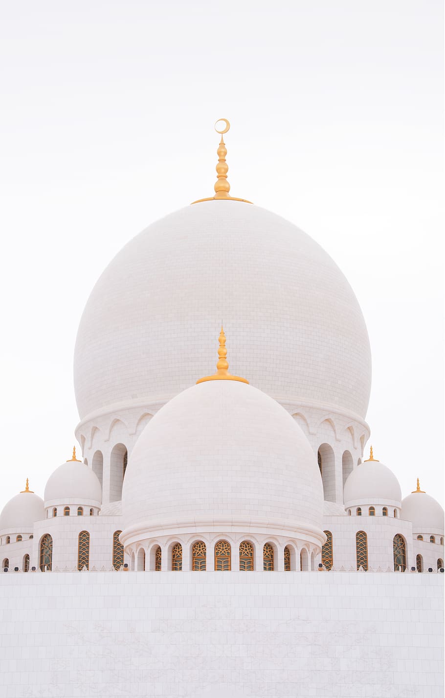 white mosque during daytime, dome, building exterior, religion HD wallpaper