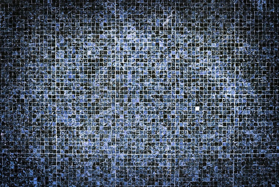 Photo Mosaic Wallpaper, backgrounds, bathroom, blue, ceramic HD wallpaper