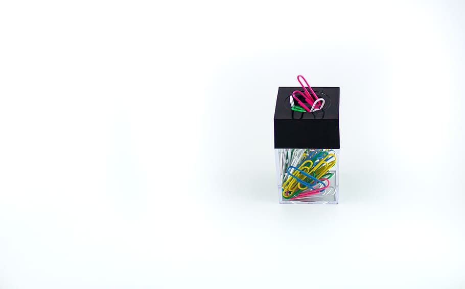 clips, office, white, stationery, work, desktop, business, yellow HD wallpaper