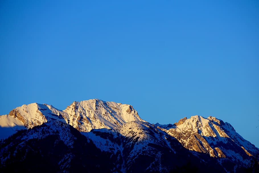 mountains, nordkette, snow, cold temperature, mountain range HD wallpaper