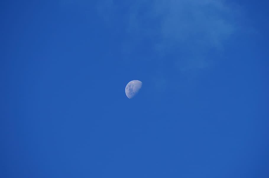 brazil, florianópolis, moon, sky, blue, space, astronomy, no people HD wallpaper