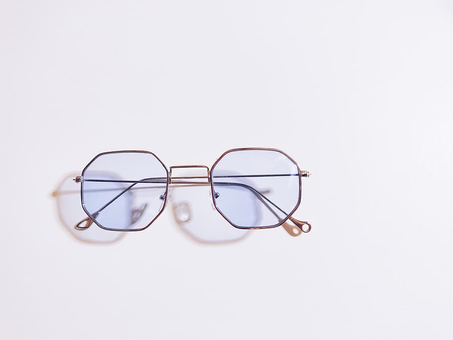 Eyeglasses On White Surface, eyewear, shadow, white background HD wallpaper