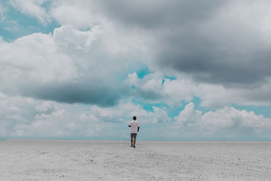 sky, skies, clouds, landscape, landscapes, people, portrait HD wallpaper