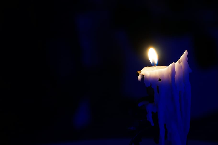 candle, the flame, wax, fire, burning, fire - natural phenomenon HD wallpaper