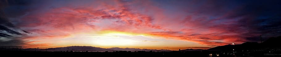 orem, united states, 400 s geneva rd, utah, panorama, sunset, HD wallpaper
