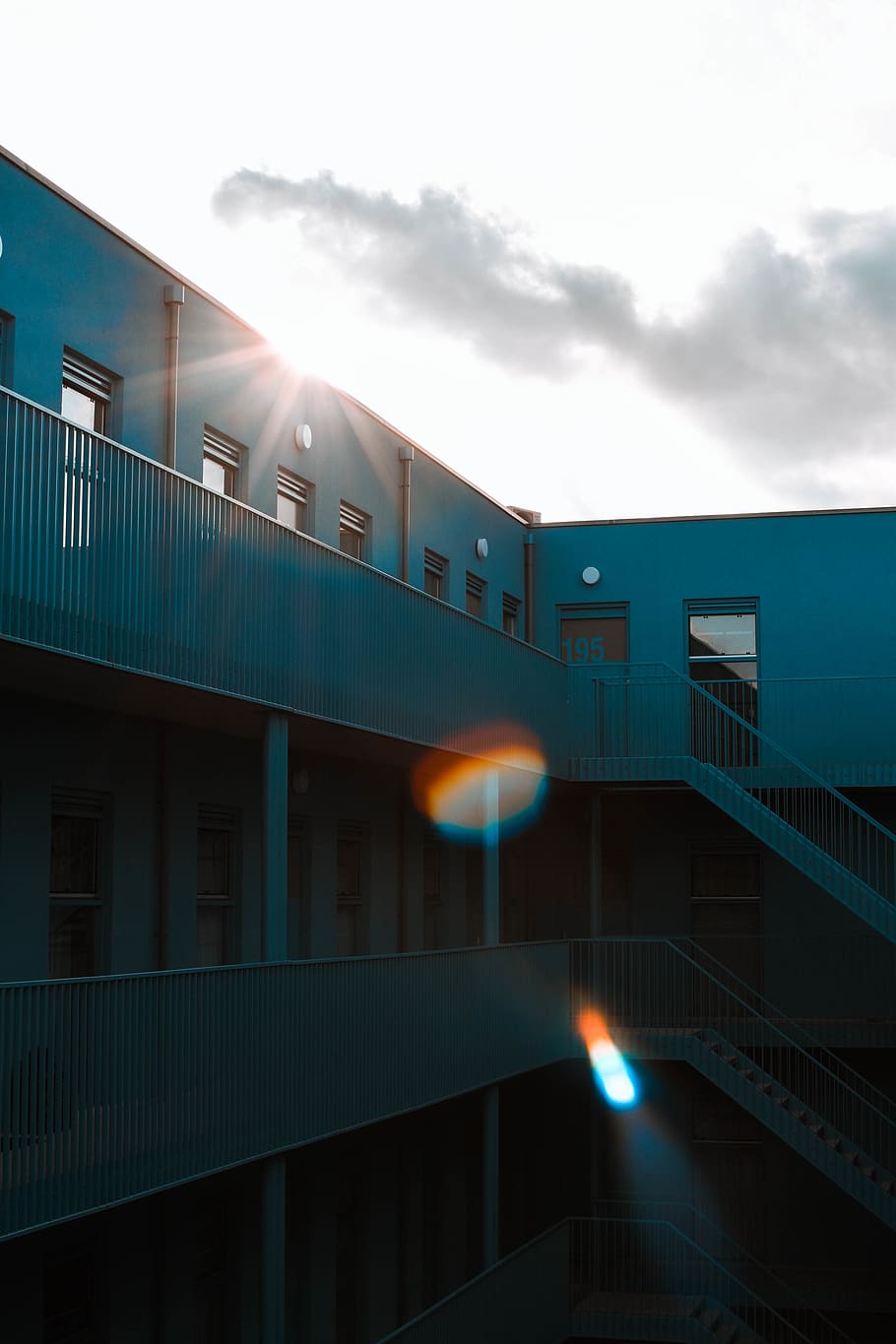 Gray 3-storey Building, architectural design, architecture, clouds HD wallpaper