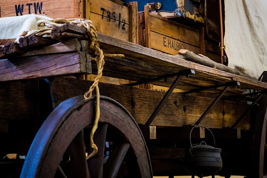 wood, wheel, machine, wagon, transportation, vehicle, lumber, HD wallpaper