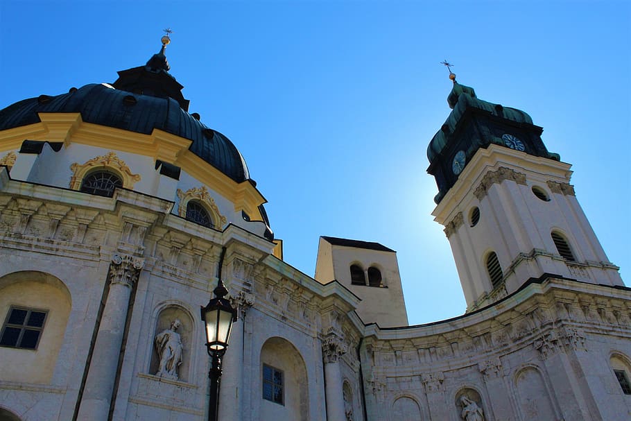 ettal, bavaria, monastery, baroque, architecture, germany, dome HD wallpaper