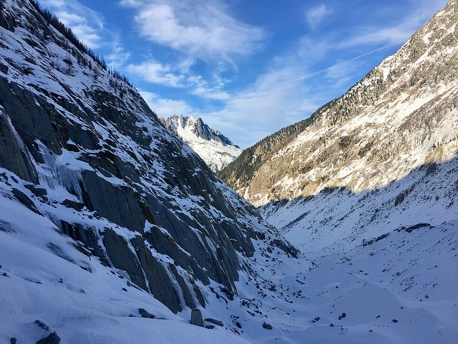 snow, cold temperature, winter, mountain, beauty in nature HD wallpaper