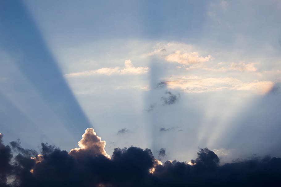 sun, rays, sunbeam, dusk, atmosphere, yellow, dawn, landscape HD wallpaper