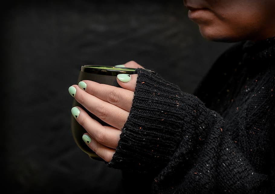 Person Holding Cup, coffee, cold, dark, girl, hand, hot, mug HD wallpaper
