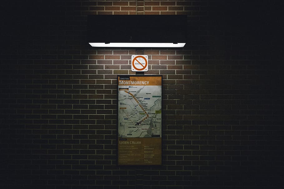 wall signage with light turned-on, architecture, communication HD wallpaper