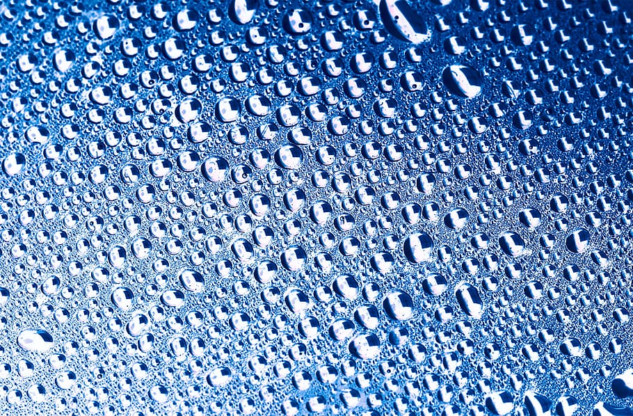 con2011, water, drops, close-up, blue, backgrounds, full frame HD wallpaper