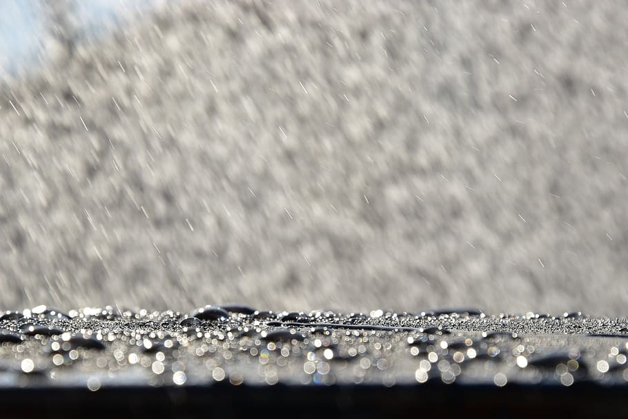 rain, shower, water, drop, wet, nature, motion, no people, selective focus HD wallpaper