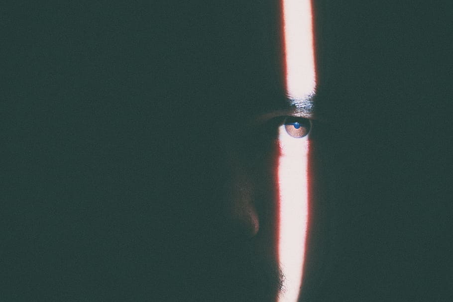 people, man, eyes, iris, face, brown, eyebrows, light, shadow HD wallpaper