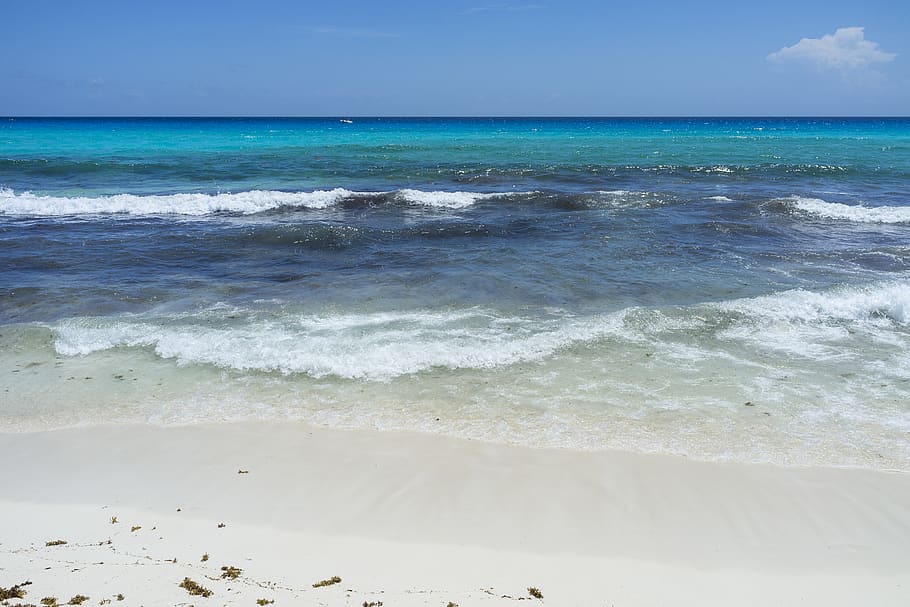 mexico, cancún, cancun, waves, beach, sea, landscape, travel HD wallpaper