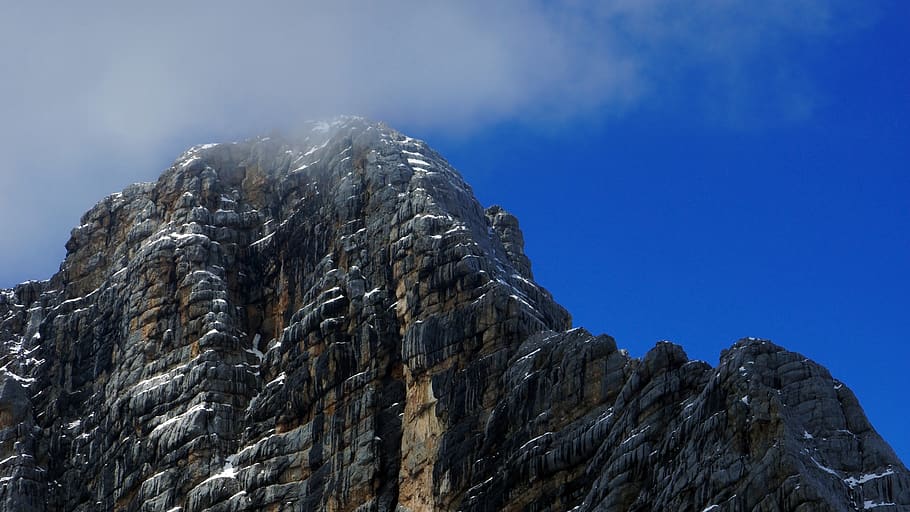 austria, schladming, rock, rock - object, sky, solid, mountain HD wallpaper