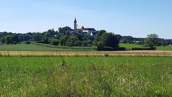 germany, andechs, village, monastery, bavaria, plant, tree HD wallpaper