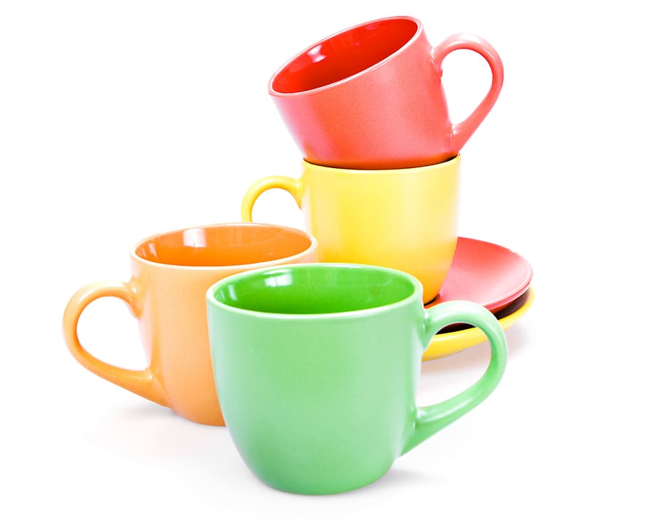 cup, tea, mug, saucer, color, empty, food, glass, drink, coffee cup HD wallpaper