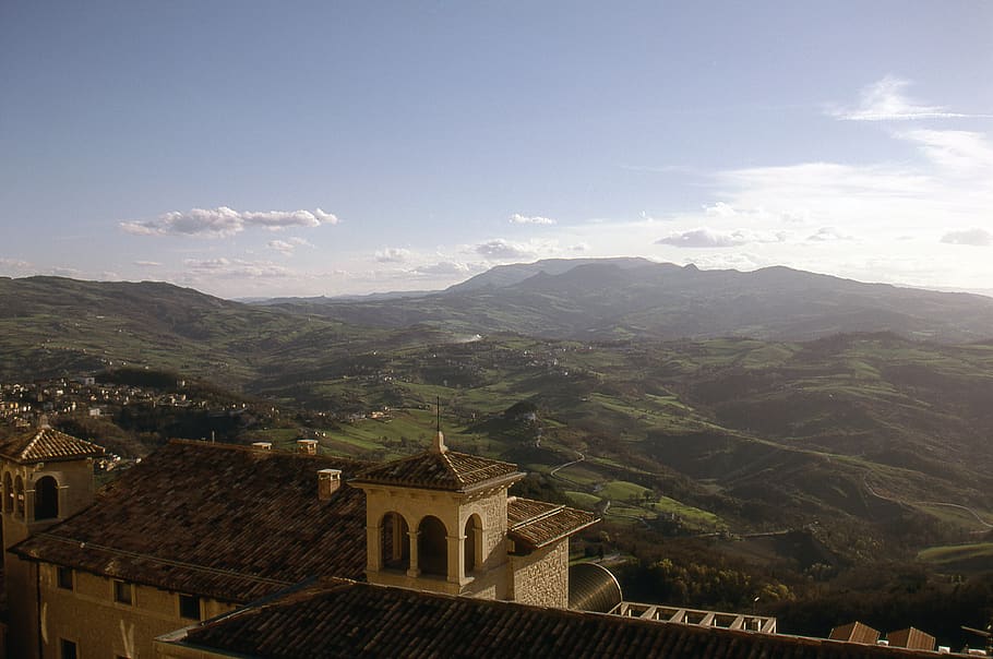 san marino, architecture, built structure, mountain, building exterior HD wallpaper
