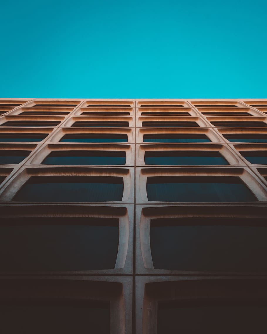 Brown Wooden Frames With Teal Background, architectural design HD wallpaper