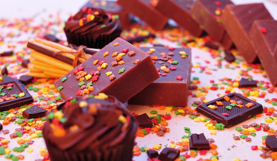 sweet food, selective focus, food and drink, indoors, indulgence HD wallpaper
