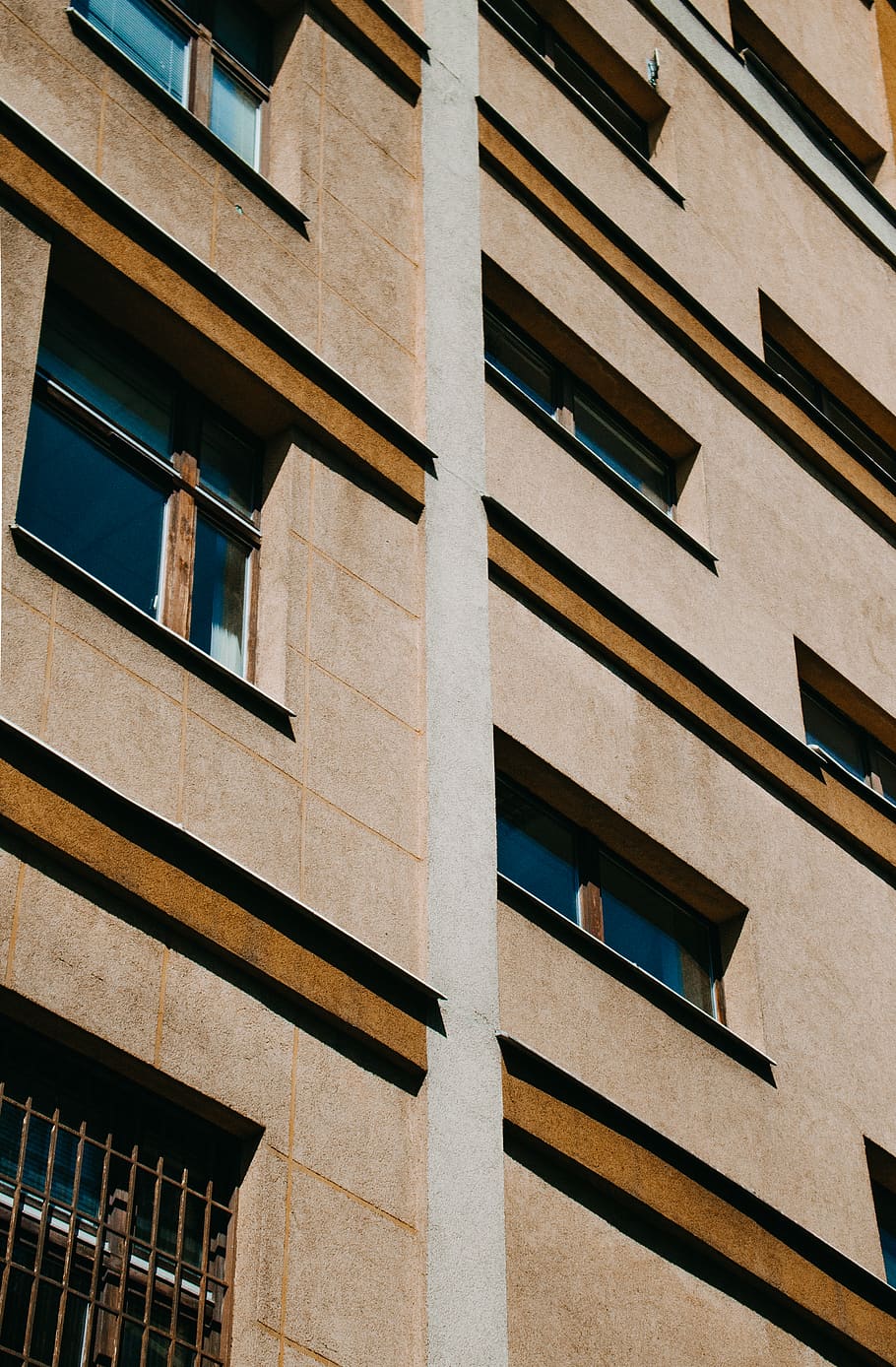 brown concrete structure, housing, building, lublin, poland, triangle HD wallpaper