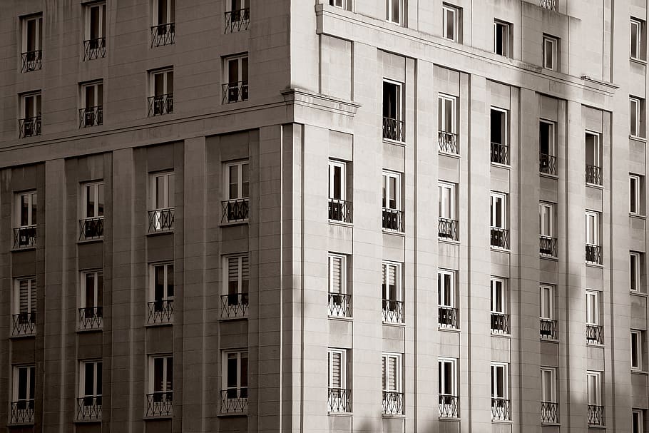 building, facade, window, architecture, city, urban, structure HD wallpaper